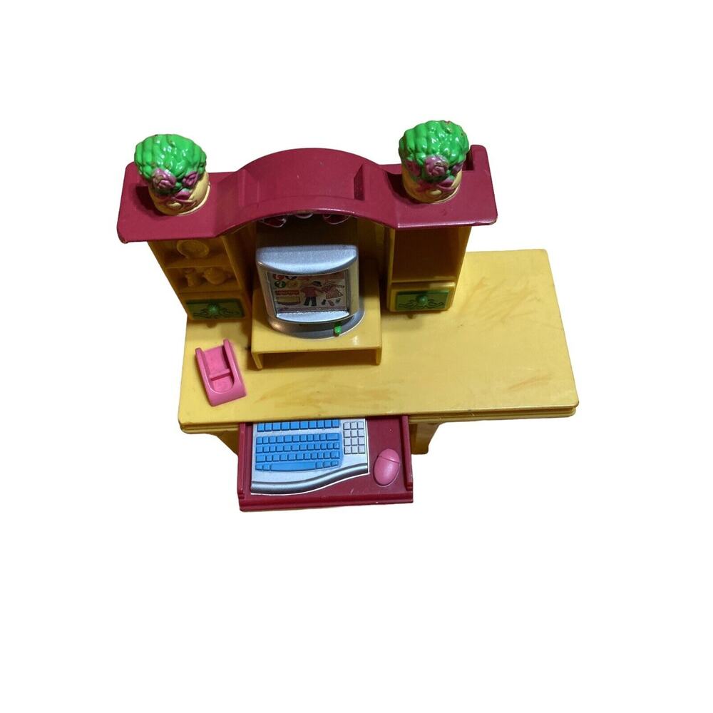 Fisher Price Loving Family Dollhouse Home Office Set Computer Desk